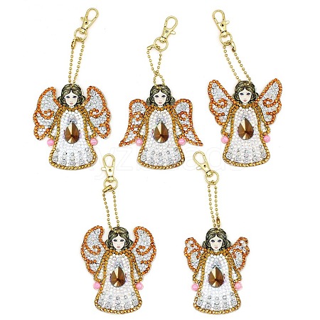 Angel DIY Diamond Painting Keychain Kits PW-WGE336E-01-1