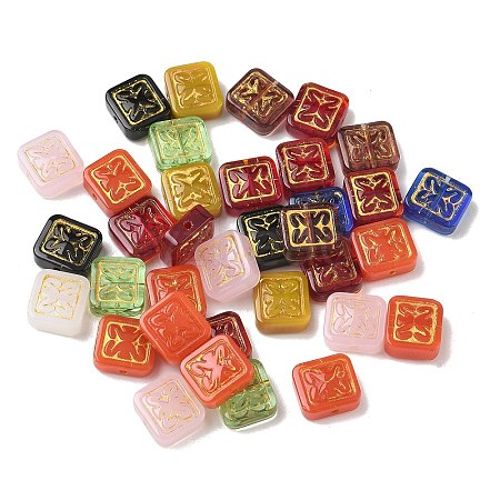 Baking Paint Mixed Styles Glass Beads GL-CBA8D6A-05-1