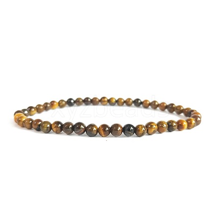 4MM Natural Tiger Eye Stretch Bracelets RP2095-9-1