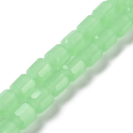 Imitation Jade Glass Bead Strands GLAA-G112-02B-1