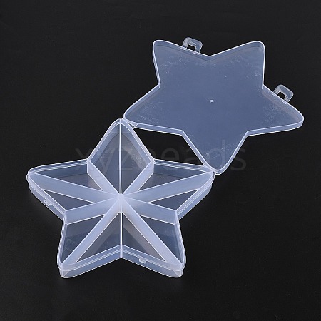 (Defective Closeout Sale: Scratched) 10 Grids Transparent Plastic Box CON-XCP0002-62-1