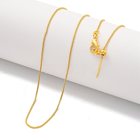 Brass Box Chain Necklaces for Women NJEW-G084-09G-1