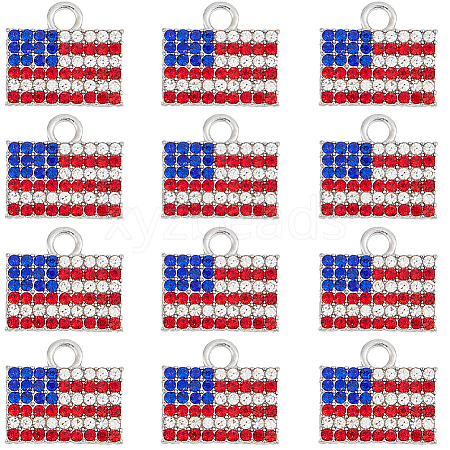 SUNNYCLUE 18Pcs Independence Day Alloy Pendants ENAM-SC0004-45-1