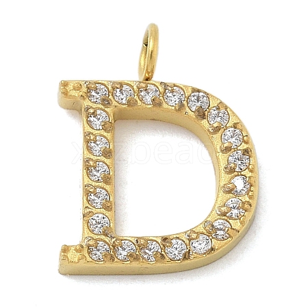 Ion Plating(IP) 304 Stainless Steel Micro Pave Cubic Zirconia Pendants STAS-Z107-03G-04-1