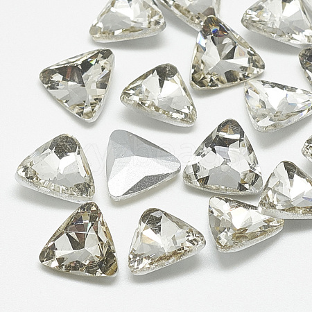 Pointed Back Glass Rhinestone Cabochons RGLA-T087-12mm-01-1