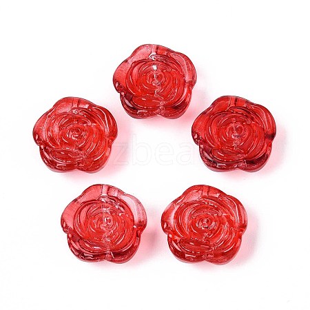 Baking Paint Transparent Glass Beads DGLA-N018-01F-1