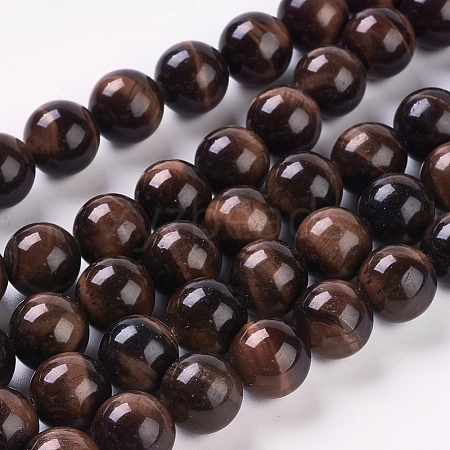 Natural Red Tiger Eye Beads Strands G-C076-10mm-1D-1