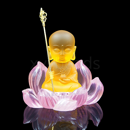 Resin Buddha with Lotus Figurines WG98215-01-1