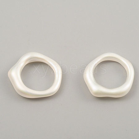 Candy Color Plastic Twist Wave Finger Ring for Women RJEW-WH0004-26C-1