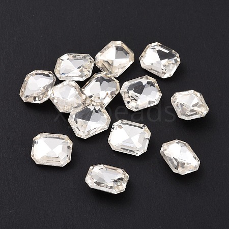 Glass Rhinestone Cabochons GGLA-P002-01B-07-1