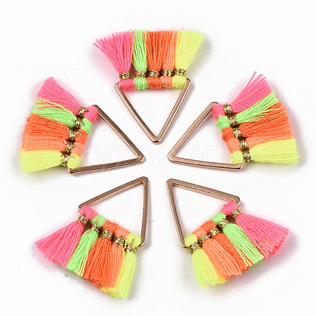 Polyester Tassel Pendants FIND-R086-08G-1