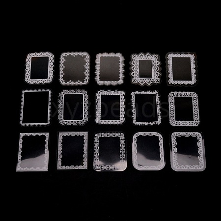 Waterproof Trasparent PET Lace Pattern Sticker DIY-WH0283-13-1