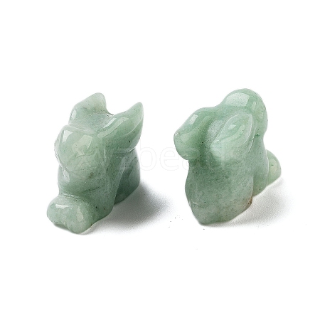 Natural Green Aventurine Carved Figurines DJEW-L023-E13-1