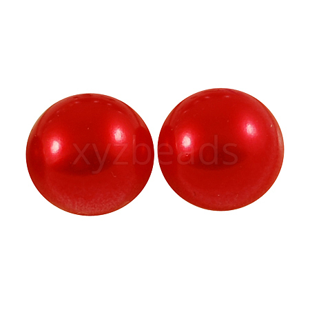 ABS Plastic Imitation Pearl Cabochons SACR-S738-10mm-Z1-1