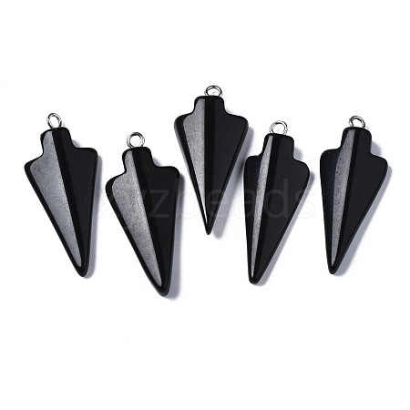 Synthetic Black Stone Pendants G-S356-15A-1