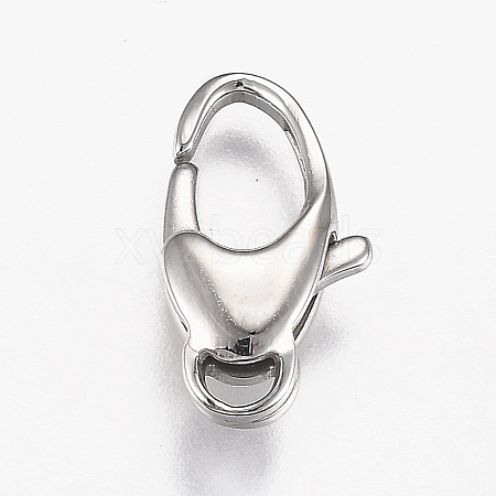 Non-Tarnish Polished 316 Surgical Stainless Steel Lobster Claw Clasps X-STAS-Z013-05A-1