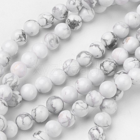 Natural Howlite Beads Strands G-D809-10-8mm-1