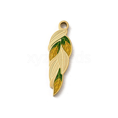 304 Stainless Steel Enamel Pendants STAS-I335-04G-02-1
