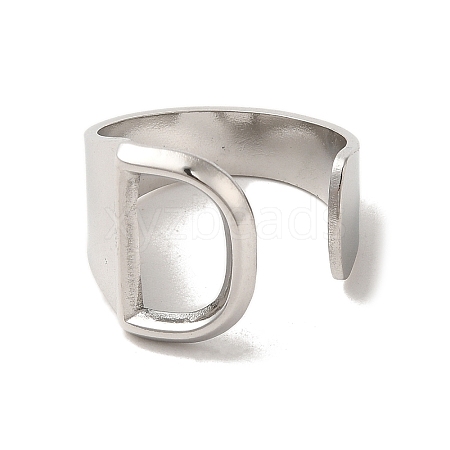 Non-Tarnish 201 Stainless Steel Finger Rings RJEW-H223-04P-D-1