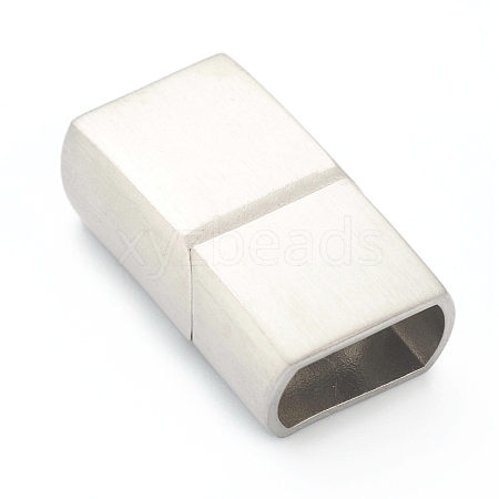 304 Stainless Steel Magnetic Clasps with Glue-in Ends STAS-B017-09P-1