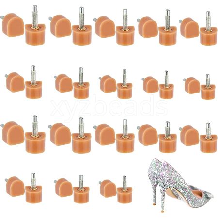 SUPERFINDINGS 36 Pairs 18 Style Rubber & Iron High Heeled Shoes Replacement Tips FIND-FH0005-39-1