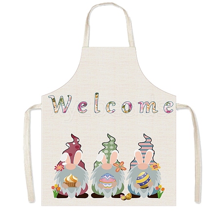 Easter Theme Polyester Sleeveless Apron PW-WG75993-02-1