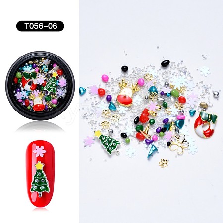 Christmas Theme Alloy Enamel Cabochons MRMJ-T056-06-1