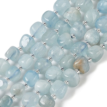 Natural Aquamarine Beads Strands G-A254-A01-01-1