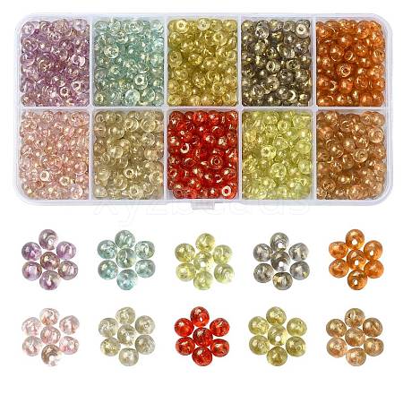 50G 10 Colors Transparent Acrylic Beads FIND-CJ0002-86-1