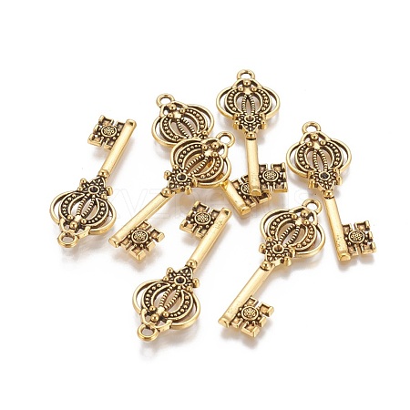 Tibetan Style Alloy Pendants TIBEP-A25043-AG-LF-1