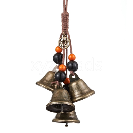 Iron Bell Pendant Decoration HJEW-JM02475-1