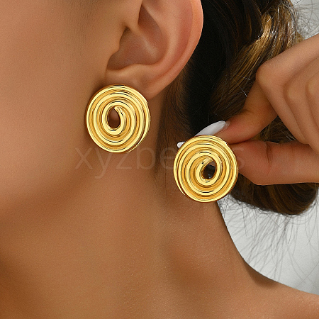 Geometric Spiral Square Earrings for Women ZH4935-3-1