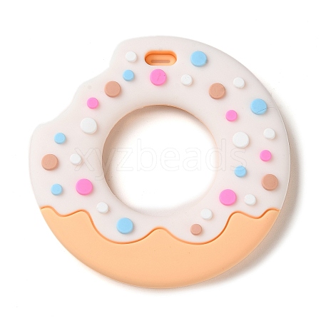 Donut Food Grade Eco-Friendly Silicone Focal Beads LS-SIL-Q023-01D-1