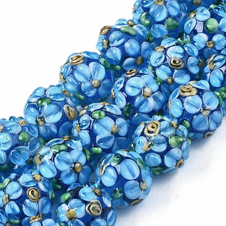 Handmade Lampwork Beads Strands LAMP-N021-015A-07-1