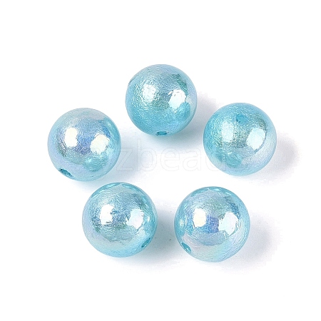 UV Plating Opaque Acrylic Beads SACR-Q005-01B-1