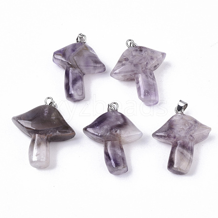 Natural Amethyst Pendants X-G-R480-02B-1