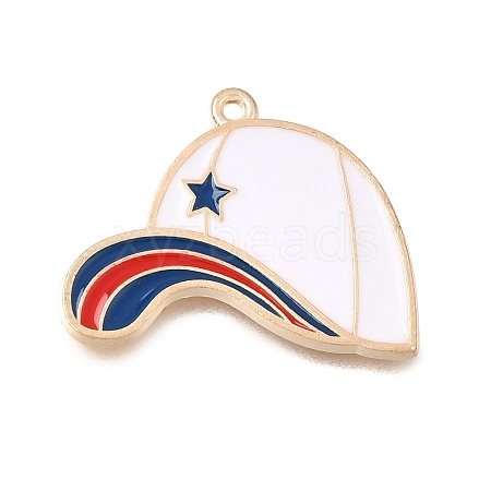 Baseball Alloy Enamel Pendants AL-CBA2166-01G-02-1