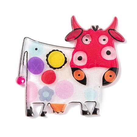 Cow Theme Acrylic Pendants X-MACR-U003-05A-1