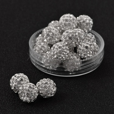 Pave Disco Ball Beads RB-Q195-10mm-001-1