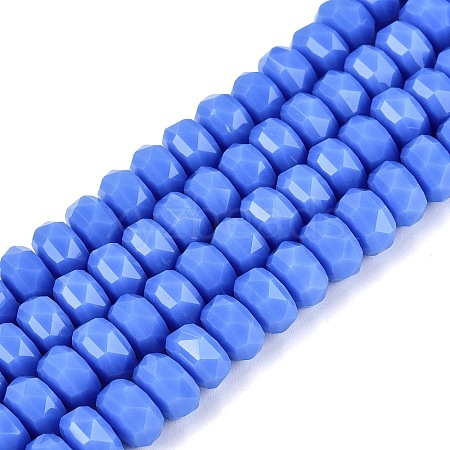 Opaque Glass Beads Strands GLAA-Q114-01A-B03-1
