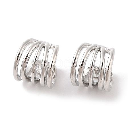 Brass Cuff Earrings for Women EJEW-I305-04P-1