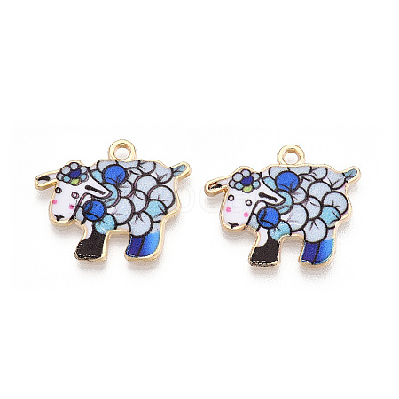 Alloy Enamel Pendants PALLOY-CJC0009-01A-1