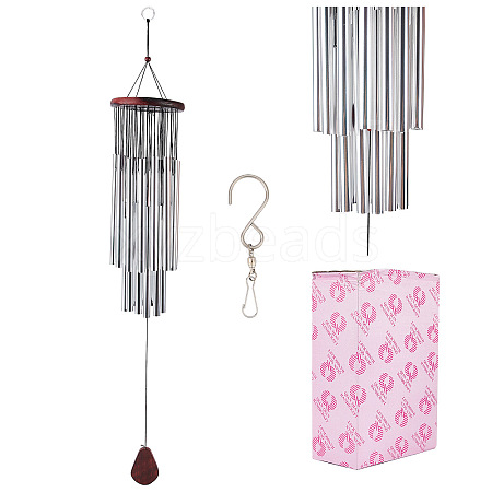 Solid Wood Wind Chimes AJEW-GF0001-49-1