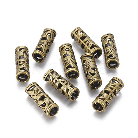Tibetan Style Hollow Tube Beads MLF10482Y-NF-1