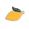 Golden Plated Alloy Enamel Pendants FIND-M015-01G-B-2