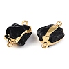 Raw Rough Natural Obsidian Nuggets Connector Charms G-T141-17-2