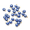 304 Stainless Steel Evil Eye Enamel Charms STAS-G302-03G-4