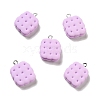 Opaque Resin Pendants RESI-G043-D02-B-1