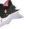 50Pcs Black Cat Shape PVC Self Adhesive Cartoon Stickers STIC-G001-07-4