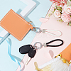 AHADERMAKER 2Pcs 2 Colors Imitation Leather Keychain KEYC-GA0001-13-5